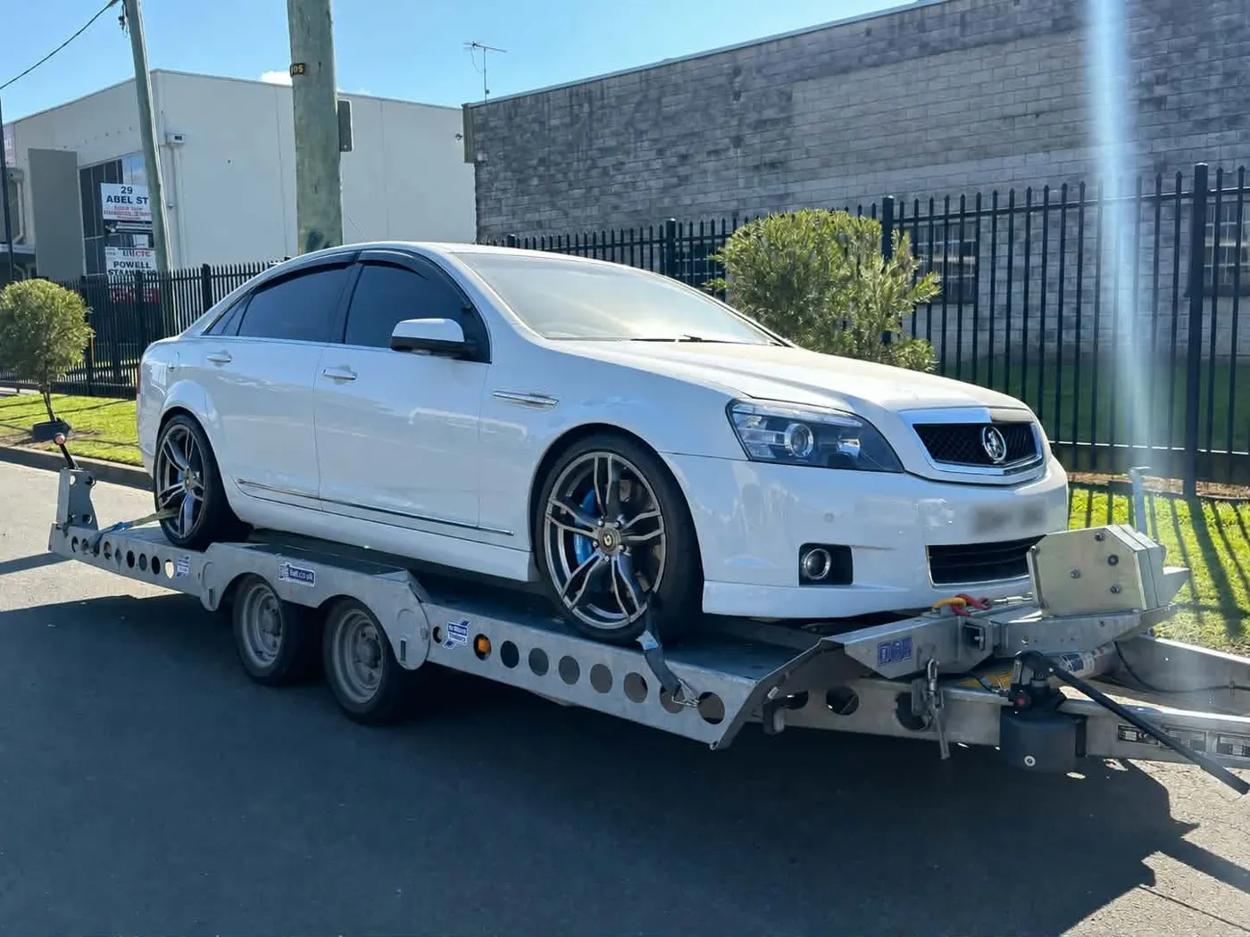 Holden Caprice on the FSF Hire CT177 tilt trailer